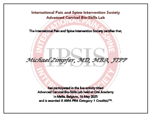 International Pain and Spine Intervention Society Advanced Cervical Bio-Skills Lab